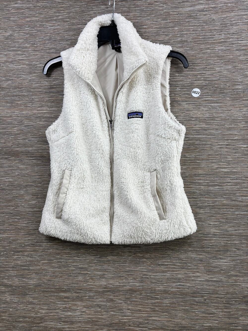 Patagonia Vest Womens Small White Sherpa Fleece Los Gatos Full Zip Pockets